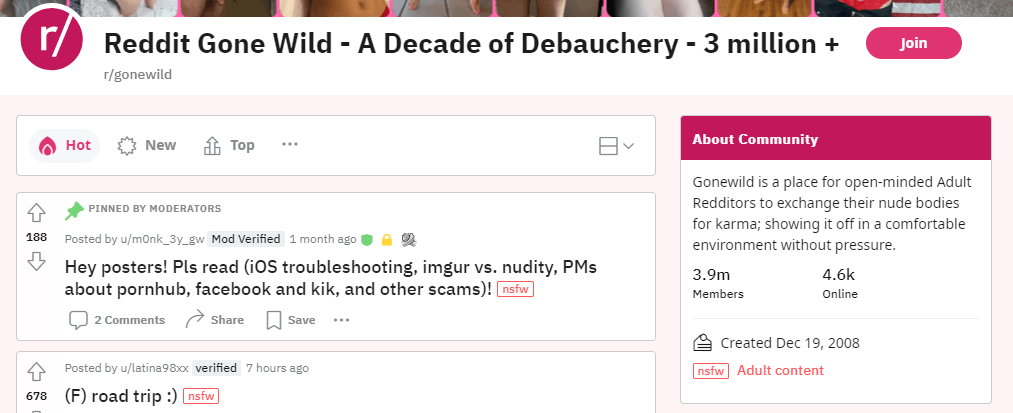 Gonewild subreddit to sell nudes online