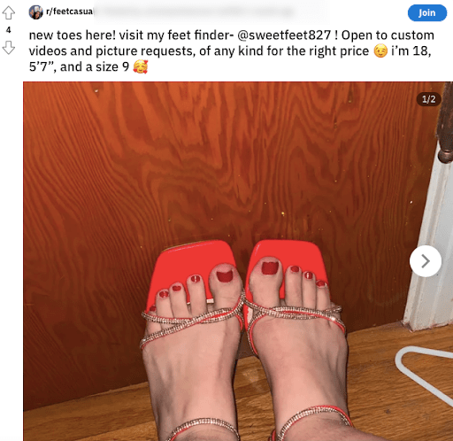 How much to charge for toe pics