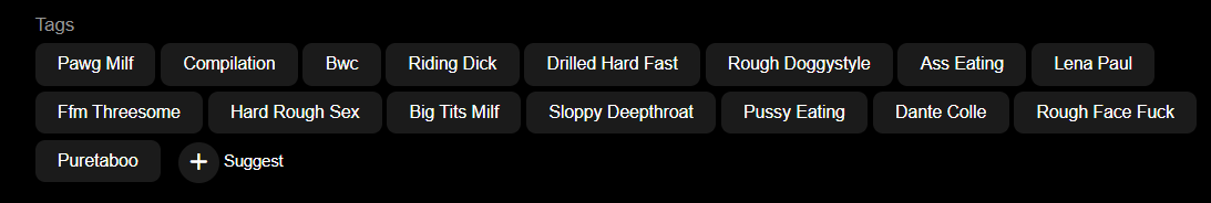 Shot of Adult Video Tags on PornHub